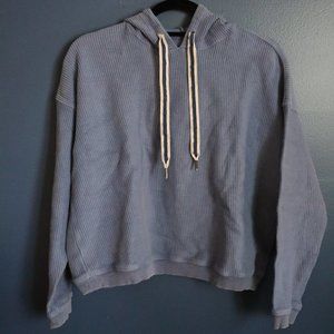 Aerie Blue Large-ribbed Lounge Hoodie